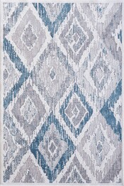 Dynamic Rugs Mosaic 1669-115 Cream Grey and Blue